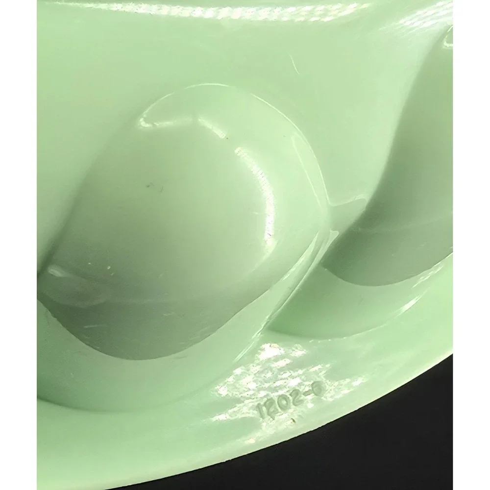Vtg Tupperware Jel-N-Serve Jello Mold Ice Ring 3 Pc 1202-4‎ Jadeite Mint Green